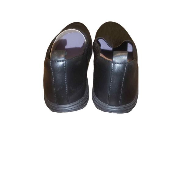 Aravon Black slip on comfort loafer/tennie style shoe size 7 leather NWOT - Picture 3 of 5